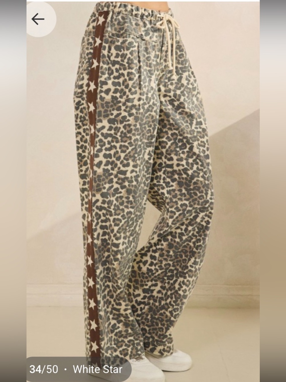 Vevert size S M L multiple sizing cheetah pants